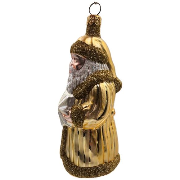 Patricia Breen Snowflake Santa Claus Citrine Christmas Decor Signed Ornament - Picture 6 of 12